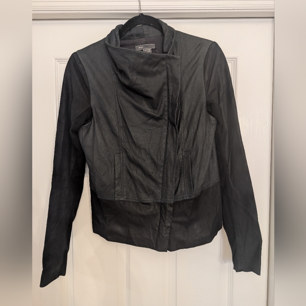 VINCE. Leather Moto Jacket